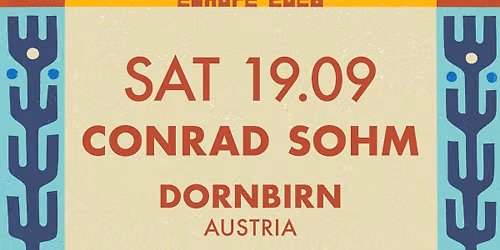 SEAN KOCH \u2022 Samstag, 19. September 2026 \u2022 Conrad Sohm Dornbirn
