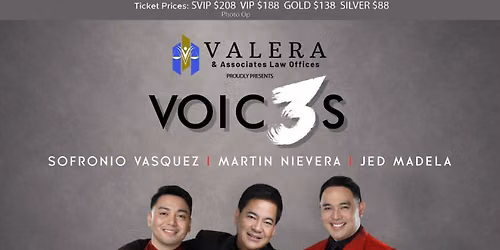Martin Nievera, Jed Madela, and Sofronio Vasquez at M Resort Spa Casino