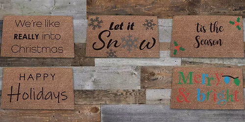 Holiday doormat painting class at The Vineyard at Hershey