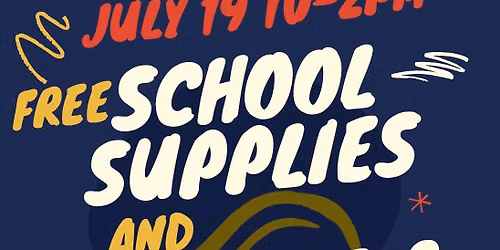 School supplies, Rummage and Bake Sale