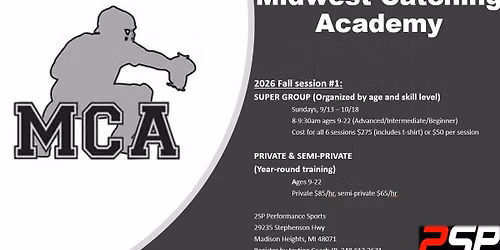 MCA catchers camp - Fall #1 - 2026