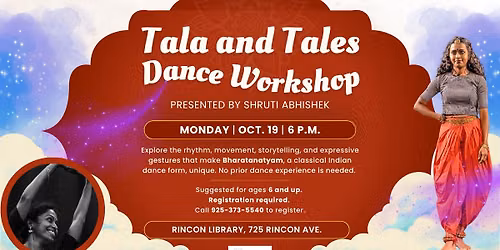 Tala and Tales Dance Workshop Presented by Shruti Abhishek at Rincon Library