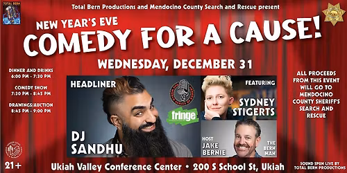 Mendocino County Search and Rescue's New Years Eve "Comedy for a Cause"