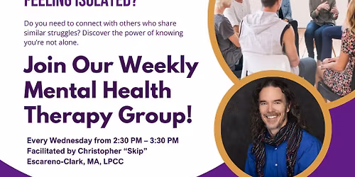 Weekly Mental Health Therapy Group!