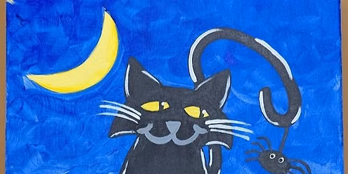 Halloween Cat Kids Canvas