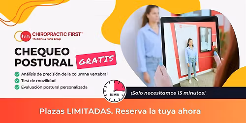 NOV Chequeo Postural GRATIS de 15 minutos en nuestra Cl\u00ednica de Barcelona