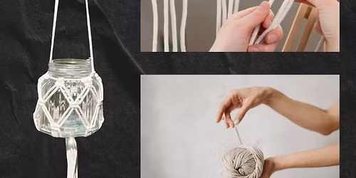 Candles & Macrame Plant Hanger