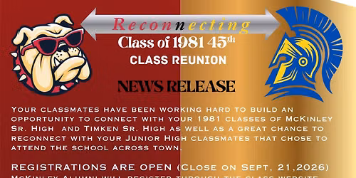CLASS OF 1981 45TH REUNION