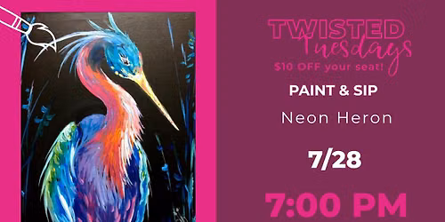 $10 off Paint Night! Neon Cacti
