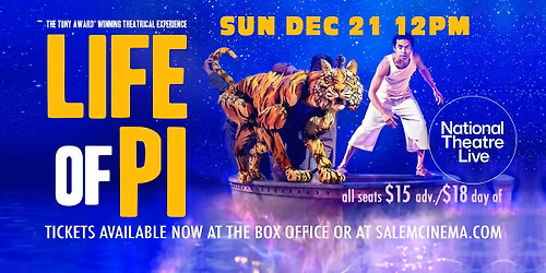 Life Of Pi - National Theatre Live at Salem Cinema