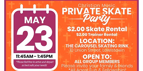 Christian Music Skate Party @ The Carousel Skating Rink
