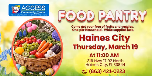 Food Pantry at Access Community Center Haines City