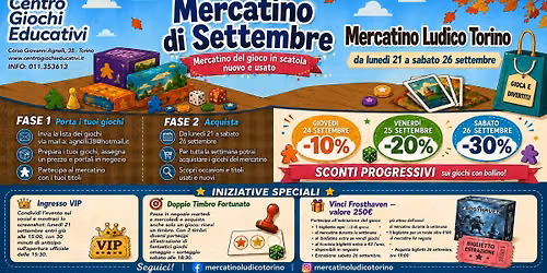 Mercatino del gioco ed. Settembre 2026
