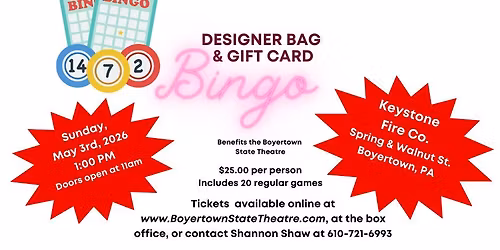 Designer Bag\/Gift Card Bingo