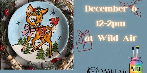 Vintage Holiday Plates at Wild Air Beerworks