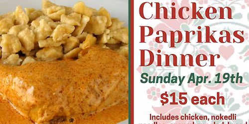 Hungarian Chicken Paprikas Dinner
