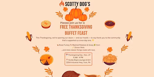 Scotty Dog's Lounge & Grill Thanksgiving Buffet