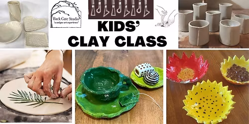 Kids' After-school CLAY CLASS: 8 wk session. Ages 5.5-14.