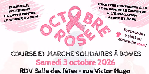 COURSE & MARCHE SOLIDAIRES POUR OCTOBRE ROSE \u00c0 BOVES ! \ud83c\udf38