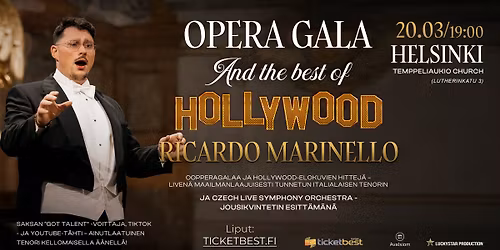 RICARDO MARINELLO Oopperagaala ja Hollywoodin parhaat elokuvas\u00e4velm\u00e4t