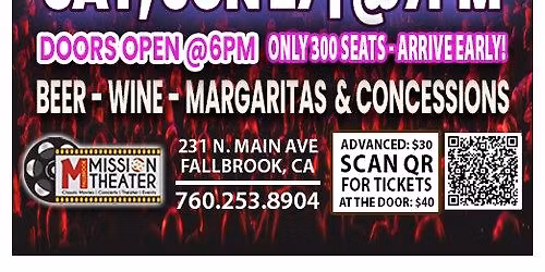 Never Die Young - A Tribute to James Taylor "LIVE" @The Fallbrook Mission Theater