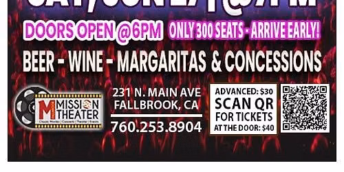 Never Die Young - A Tribute to James Taylor "LIVE" @The Fallbrook Mission Theater