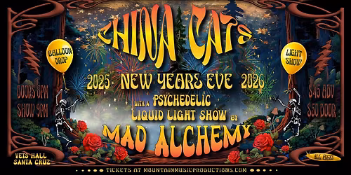 China Cats New Year's Eve Ball (Liquid Lights, Balloon Drop at Midnight)
