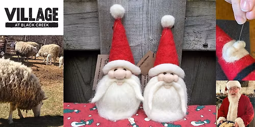 Needle Felt a Santa Ornament Workshop  on November 23
