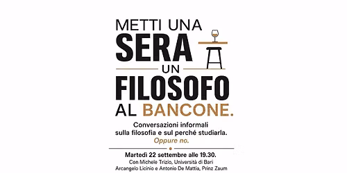 Metti una sera un filosofo al bancone