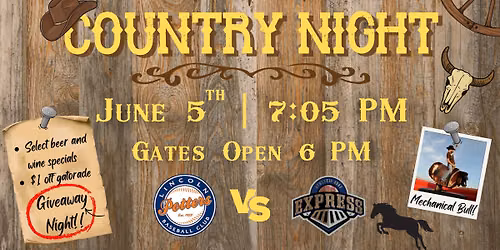 Country Night w\/ Giveaway & Mechanical Bull vs. AE Express