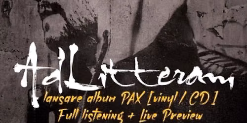 AD LITTERAM - PAX [VINYL\/CD] la nJOY Garden & Club