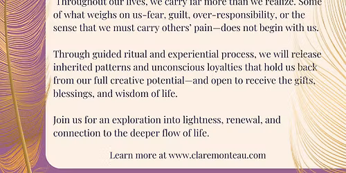 Releasing the Burdens, Receiving the Gifts