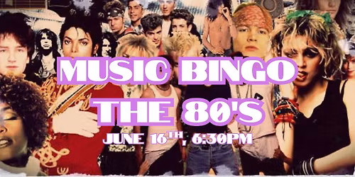 80's Music Bingo