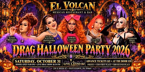 HALLOWEEN PARTY 2026 - DRAG SHOW - POTTSTOWN