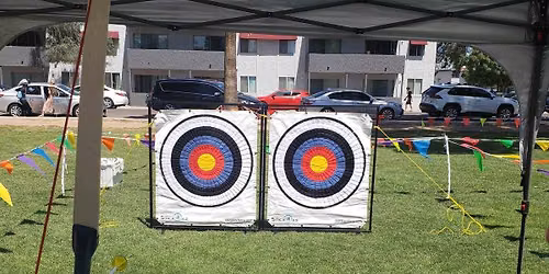 Dirt Expo Westworld STICK IT SAFE Archery Range Youth area. 