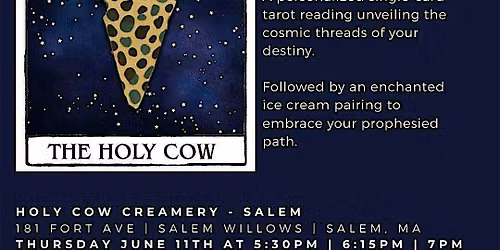 Tarot Ice Cream Pairing at Holy Cow in Salem!