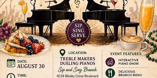 Sip, Sing and Serve Brunch Fundraiser at Treble Makers