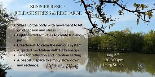 Summer Reset: Release Stress & Recharge