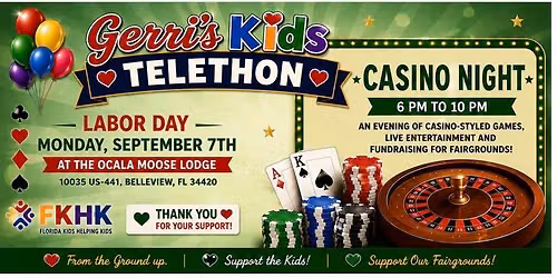Gerri\u2019s Kids Telethon: Casino Night \u2013 Games, Entertainment & Fundraising