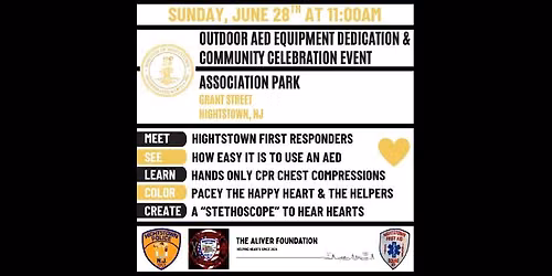 HOLD THE DATE - Association Park, Hightstown, NJ Community Celebration Event