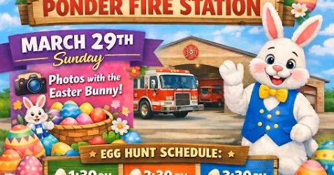 Easter Egg Hunt at the Ponder Fire Station!