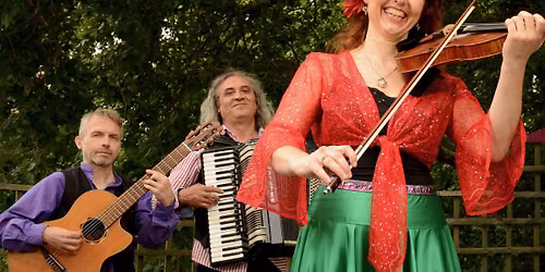 Tatcho Drom Trio live at the Brent Refugee Week 2026 celebrations