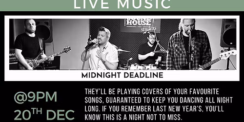Christmas Bash - Live Music with Midnight Deadline
