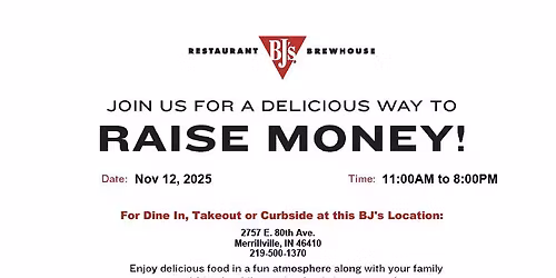 Dine to Donate for Lakeshore PAWS at BJ's Restaurant & Brewhouse