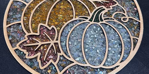 Fall crushed glass suncatchers 10\/16\/26