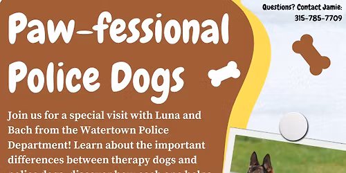 Ages 6+ Paw-fessional Police Dogs