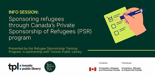 Info session: The Private Sponsorship of Refugees (PSR) program.