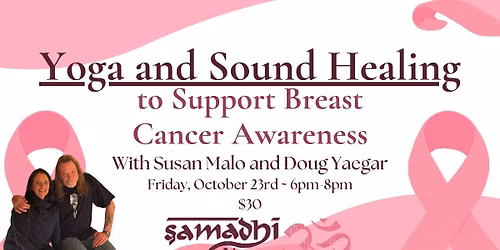 Yoga and Sound Healing to Support Breast Cancer Awareness