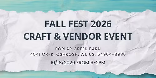FALL FEST 2026 CRAFT & VENDOR EVENT