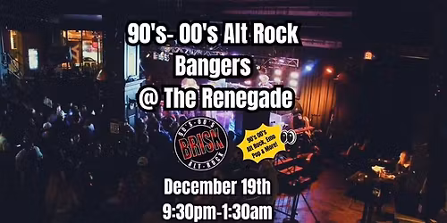 LAST SHOW OF 2025!!! Brisk returns to The RENEGADE!!!